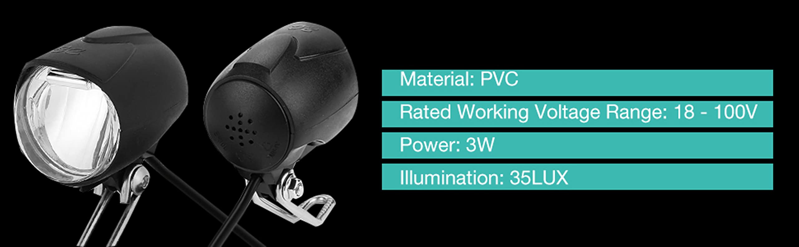 48V Ebike Light,2 In 1 Bike Headlight Front Light Led Lamp Horn For Electric Bicycle E Bike 6V Led Light For Bafang 48 Volt Bike