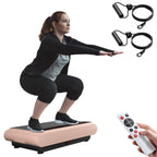 Natini Vibration Plate Exercise Machine - Whole Body Vibration Platform Machine with Pilates Bar Resistance Bands for Home Fitne