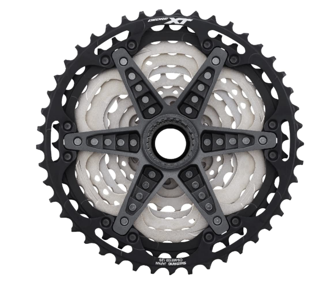 Shimano Xt Cs-M8100 Cassette - 12-Speed, 10-45T, Silver/Black, Mirco Spline