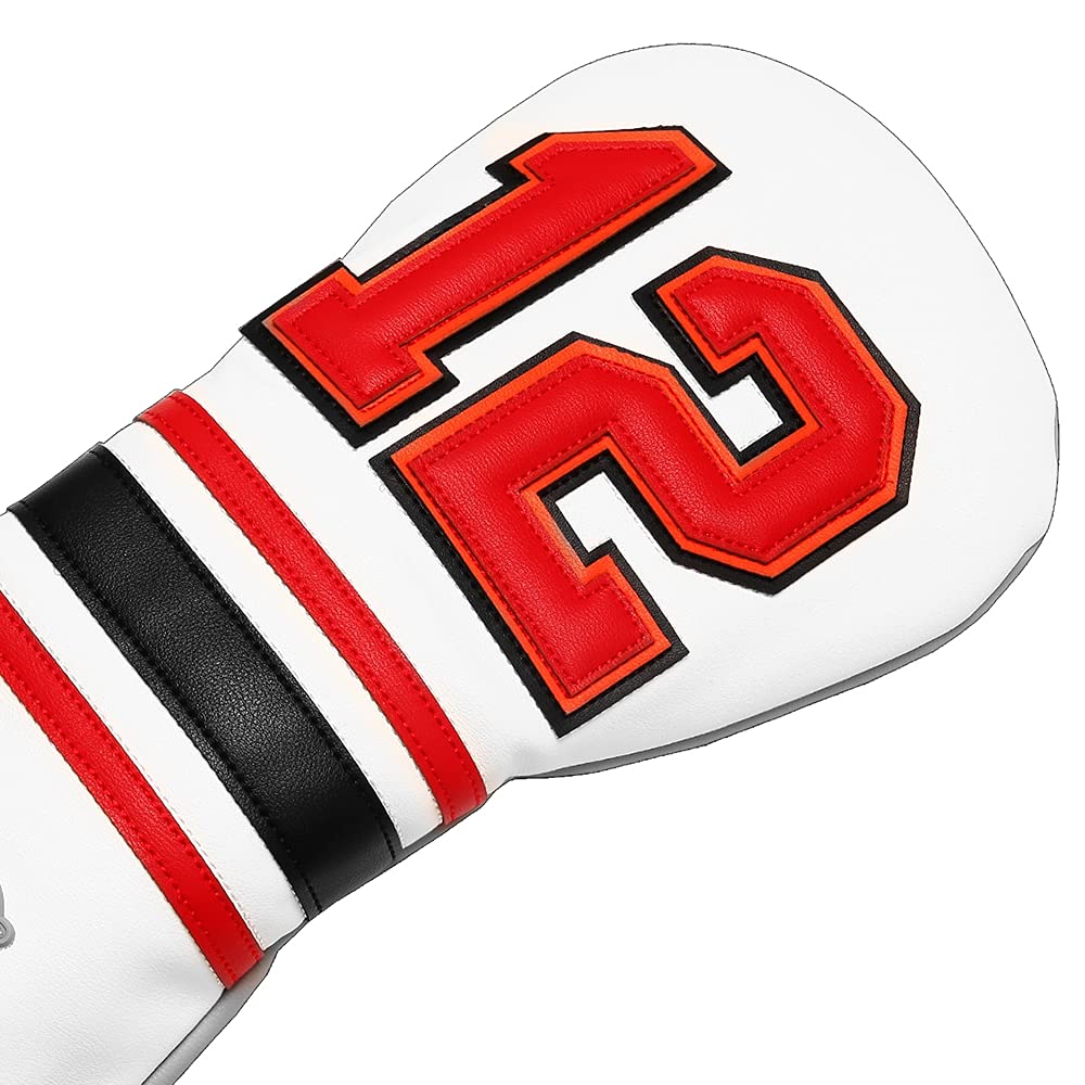 Shabier Golf Sports Style Golf Wood Club Headcover Driver Cover For Taylormade M5 M6 Driver (White 12 Driver Cover)