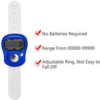 Electronic Finger Counter,4-Pack Case Resettable 5 Digit Lcd Electronic Digital Display Finger Hand Tally Counter Counting For G