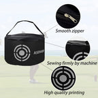Asenver Black Golf Impact Bag Silent Golf Swing Trainer Golf Smash Bag Portable Power Hitting Bag Golf Training Aid