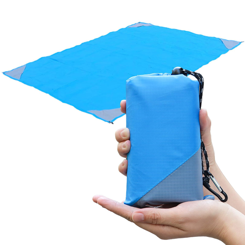 Orga'Neat Pocket Picnic Blanket, Sandproof Lightweight Pocket Camping Tarp, 55X 79 Foldable & Fits Into Small Bag