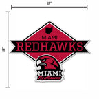 Rico Industries Ncaa Miami Of Ohio Redhawks Diamond Shape Cut Pennant - Home And Living Room D  Cor - Soft Felt Ez To Hang