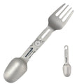 Dawn Deer Titanium Rotating Spork - 2-In-1 Folding Spoon And Fork For Camping, Hiking, Backpacking - Lightweight, Durable Travel