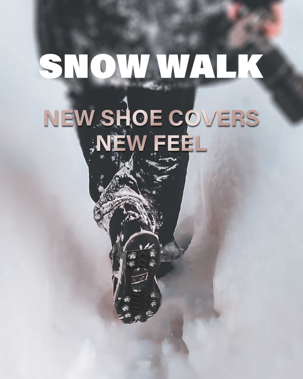 11 Spikes Crampons, Upgraded Version Stainless Steel Anti-Slip, Ice Cleats Traction Grips For Hiking Shoes And Boots, Safe Prote