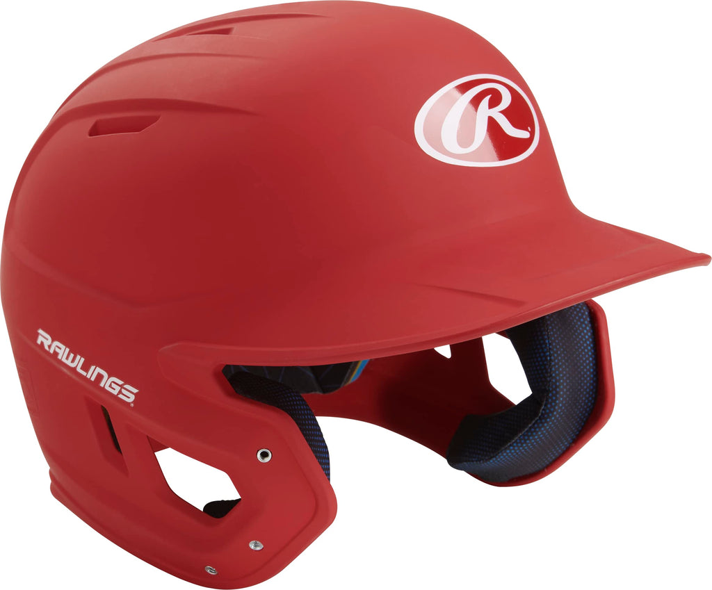 Rawlings Mach Baseball Batting Helmet, Junior, Matte Scarlet