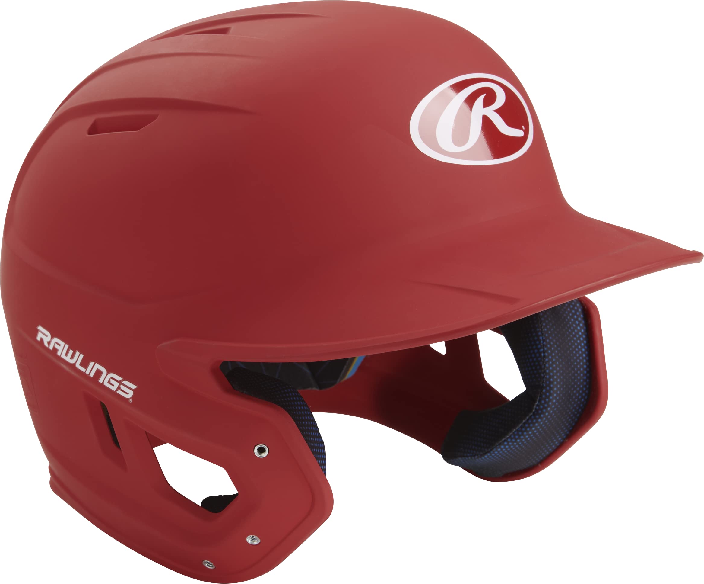 Rawlings Mach Baseball Batting Helmet, Junior, Matte Scarlet