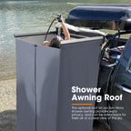 Sanhima Awning Shower Tent With 90 Swning Arm - Car Side Shower Room W/Led Light, Camping Waterproof Portable Privacy Shelter Ba