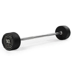 Titan Fitness 90 Lb Rubber Straight Fixed Barbell, Pre-Loaded Weight Bar For Strength Training & Weightlifting