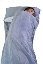 Marycrafts 100% Pure Mulberry Silk Single Sleeping Bag Liner Travel Sheet 83''X33'' Silver