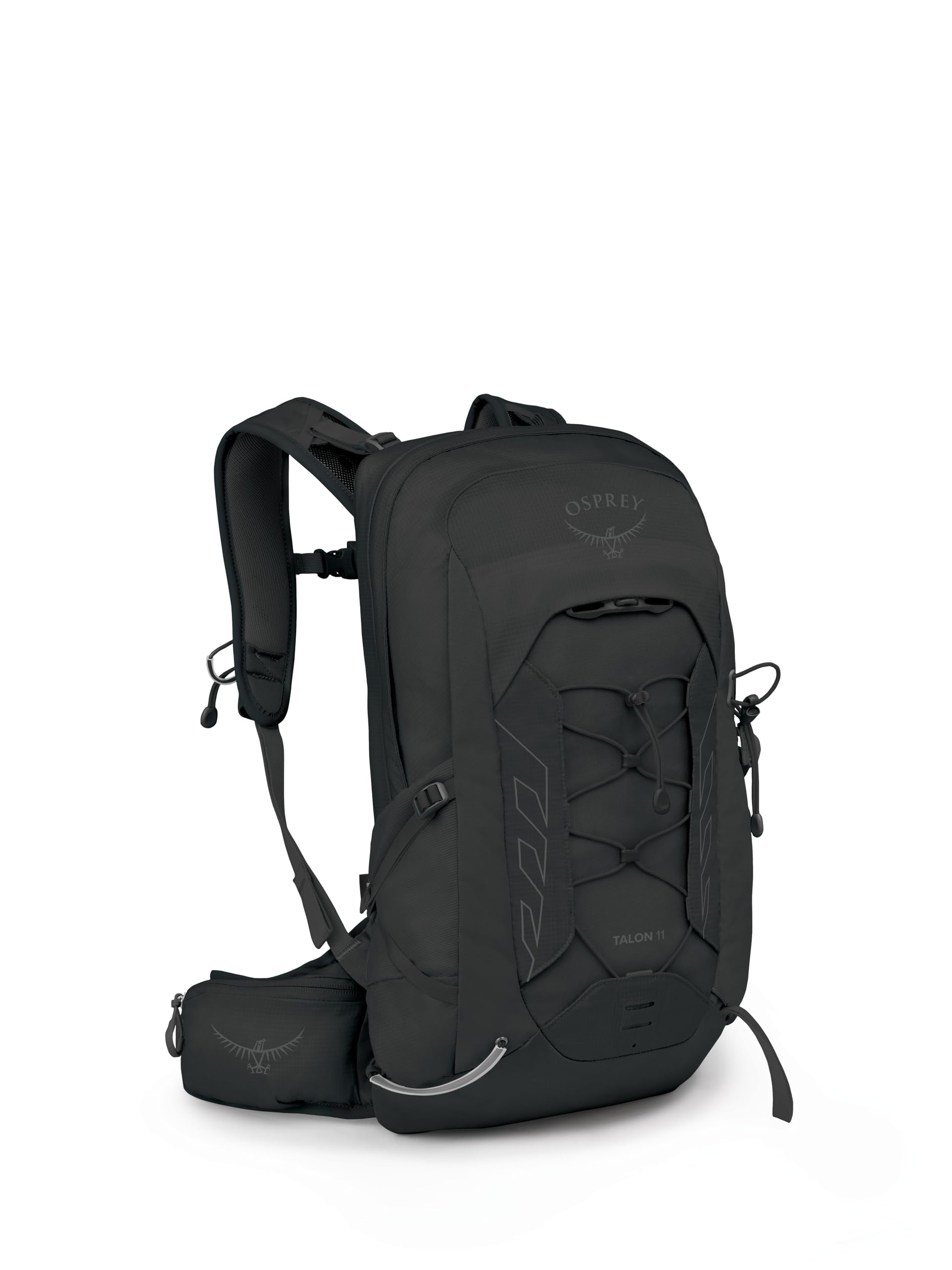 Osprey Talon 11L Mens Lightweight Hiking Backpack - Small Daypack for Travel & Camping, Black/Coal Grey