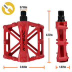 Boruizhen Aluminium Cnc Bike Platform Pedals Lightweight Road Cycling Bicycle Pedals For Mtb Bmx (Red)