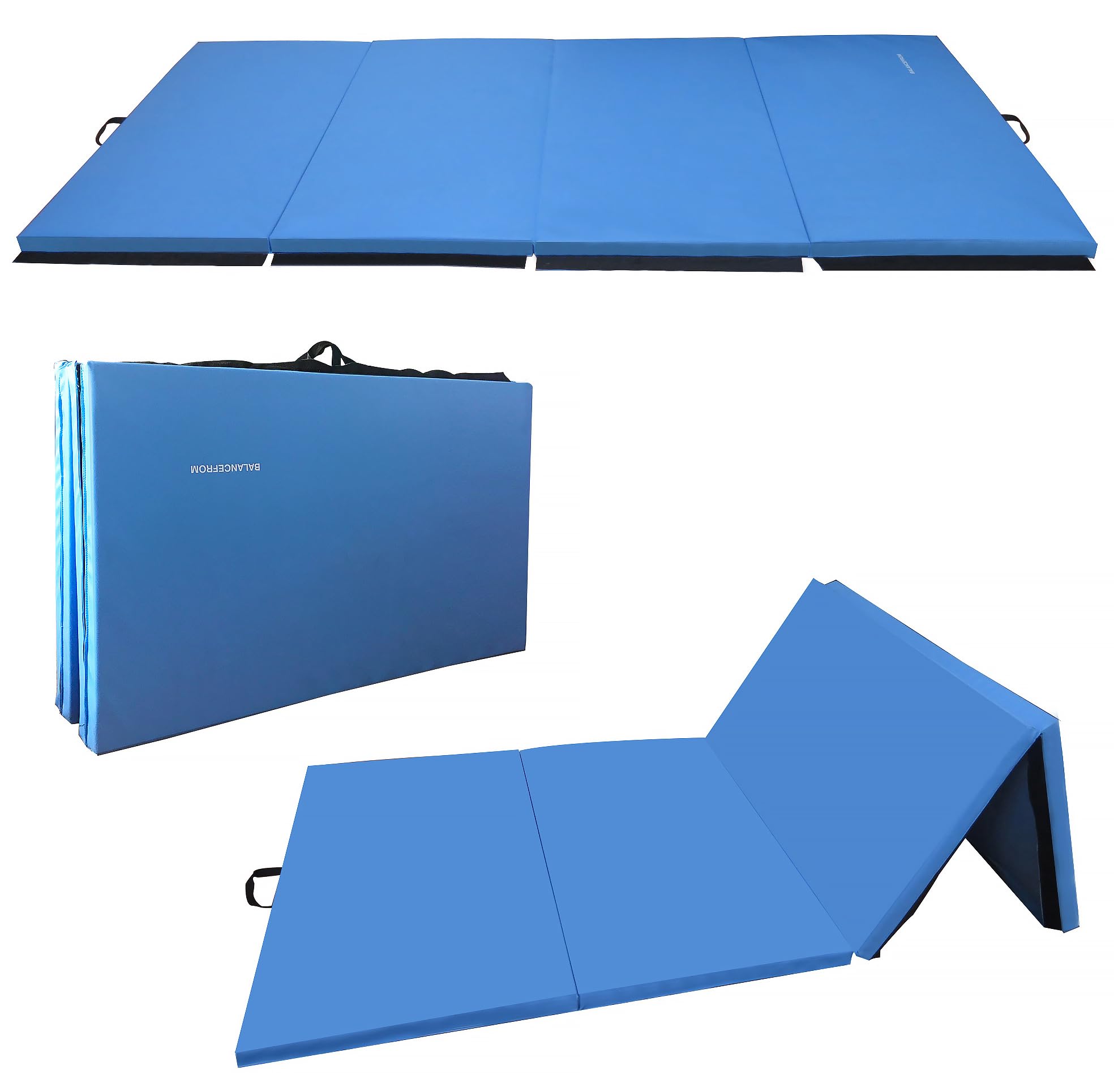 Fitvids All Purpose 4x8x2 Extra Thick High Density Anti Tear Gymnastics Gym Folding Exercise Aerobics Mats - Multiple Colors A