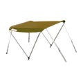 Aleko Boat Bimini Canopy Tent Top  Sun Shelter Sunshade For 12.5 Ft Long Inflatable Boats  4.3 X 3.7 Ft  Wheat Color