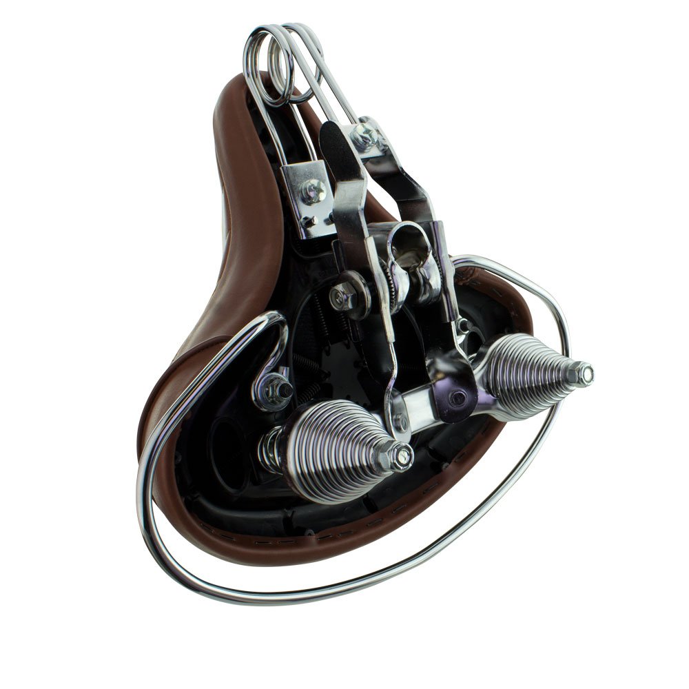 Fenix Cycles Cruiser Custom Saddle Diamond Web Spring, (Brown)