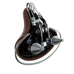 Fenix Cycles Cruiser Custom Saddle Diamond Web Spring, (Brown)