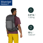Osprey Talon 22L Mens Lightweight Hiking Backpack - Small Daypack for Travel & Camping, Phantom Grey/Dark Charcoal