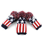 Craftsman Golf 3Pcs Black Star And Stripe Driver(460Cc) Fairway Wood Headcovers Covers