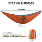 Ayamaya Single & Double Hammock Underquilt Full Length Big Size Under Quilts For Hammocks, Camping Backpacking Essential, Winter
