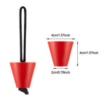 Sumind 8 Pieces Kayak Scupper Plug Silicone Scupper Plug Drain Holes Stopper Bung With Lanyard(Red)