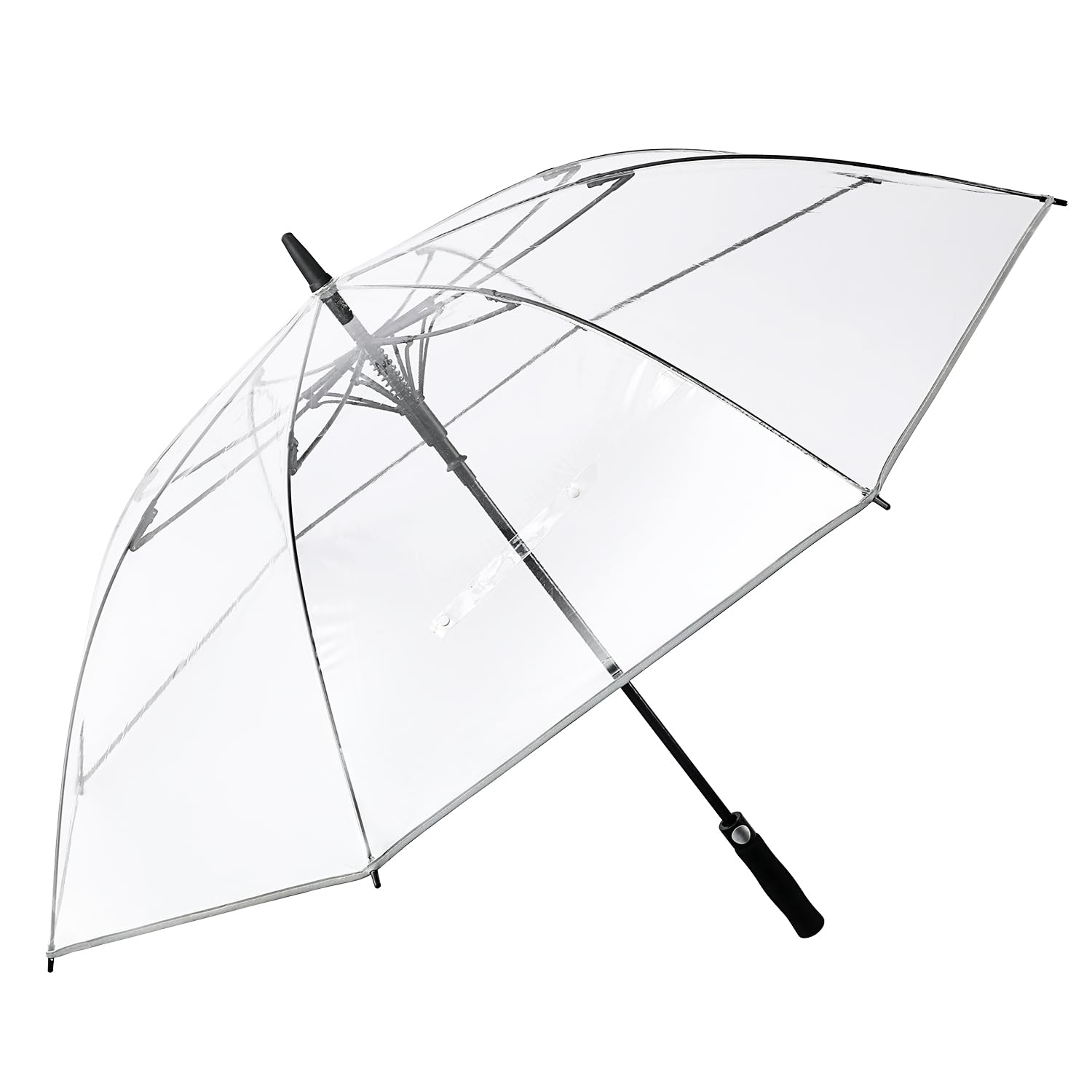 G4Free 62 Inch Clear Golf Umbrella Transparent Auto Open Large Stick Umbrella Oversized Umbrella Windproof Waterproof With Sleev