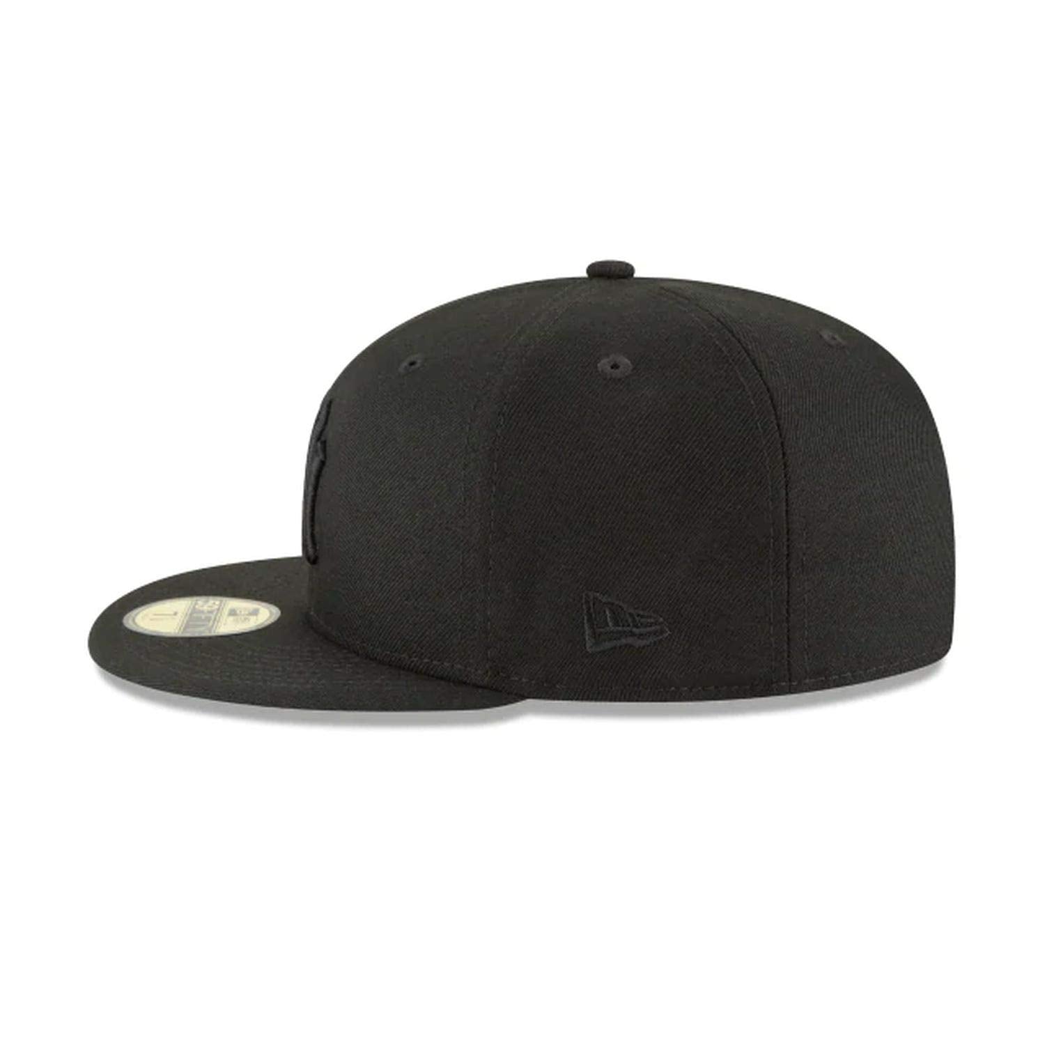 New Era 59Fifty Hat Mlb Basic New York Yankees Black/Black Fitted Baseball Cap (7)