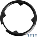 LUORNG 48 Teeth 4 Hole Pitch 12cm Bicycle Crankset Chain Wheel Cover Protector Chain Wheel Protective Cover 5 Screws Plastic Bic