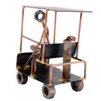 Golf Cart With Man Collectible Handmade Metal Art Figurine, Desk Accessories, Trophy, Boss Gift, Office D?Or, Business Professio