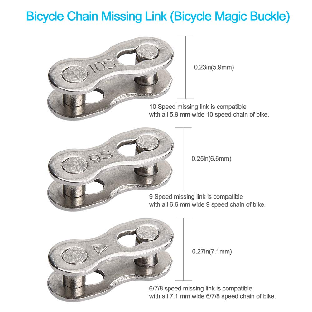 A Akraf Bike Link Plier + Chain Breaker Splitter Tool + Chain Checker + 3 Pairs Bicycle Missing Links, Bike Link Opener Closer P