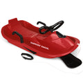 Slippery Racer Downhill Derby Flexible Kids Toddler Plastic Toboggan Steerable Plastic Snow Sled With Built-In Brakes And Steeri