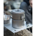 Snow Peaks Titanium Mini Solo, Scs-0044Tr, Japanese Titanium, Ultralight And Compact For Camping And Backpacking, Made In Japan,