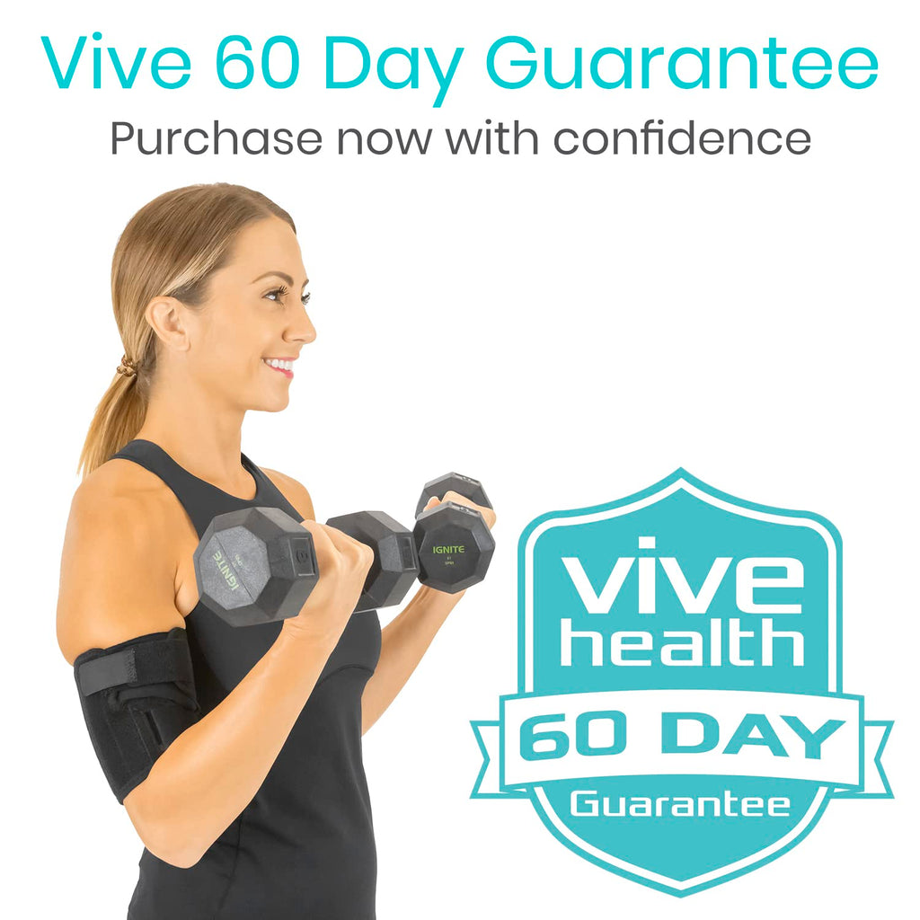 Vive Bicep Brace Compression Sleeve For Tendonitis - Upper Arm Tricep  Bicep Support Brace For Pain Relief - Comfortable, Lightw