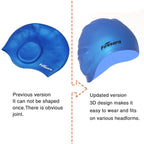 Swim Cap, Firesara Original Updated Swimming Cap 3D Ergonomic Design Comfortable Durable Ear Protection For Women Kids Adults Me