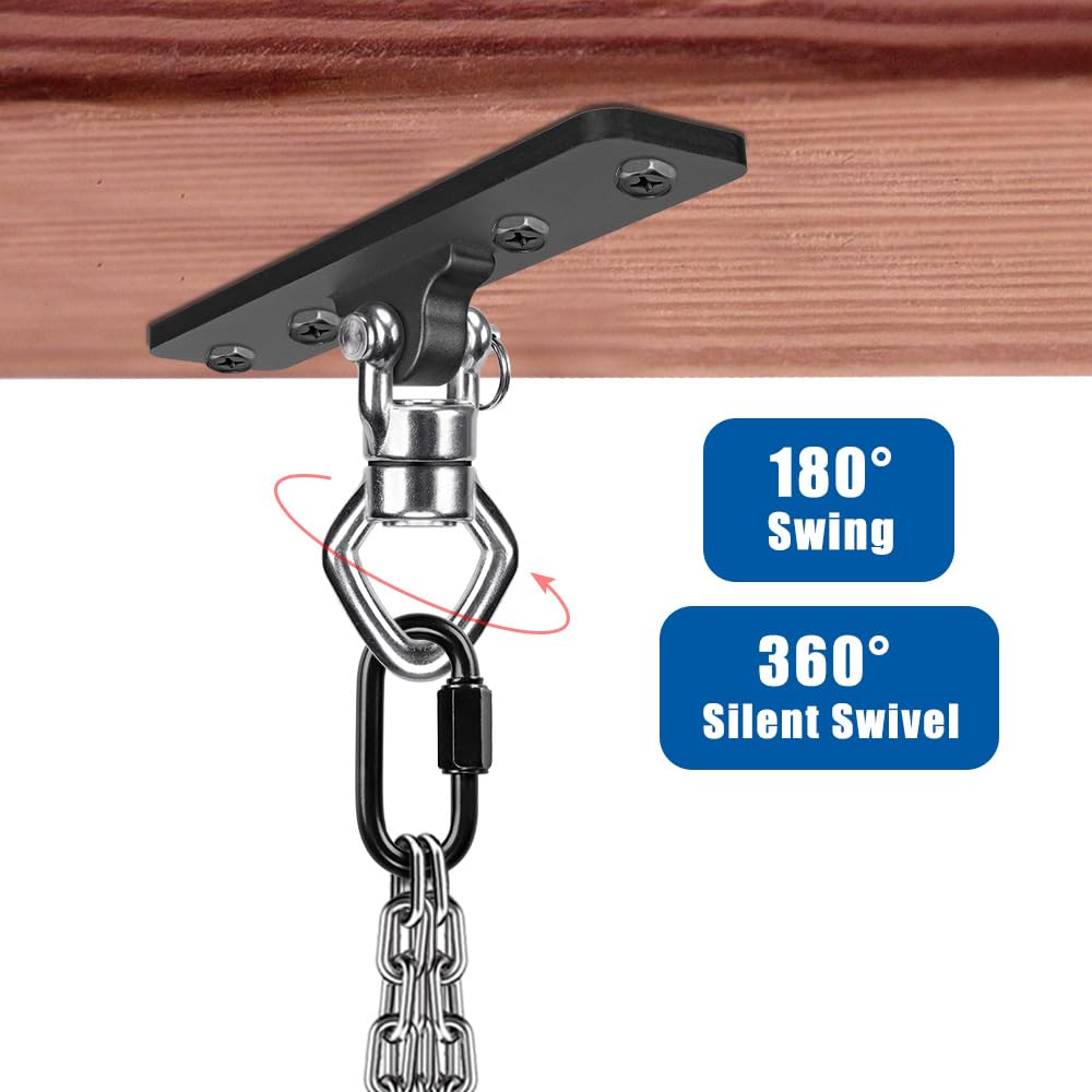 Benelabel Ceiling Mount Swing Hanger With Bearing 900 Lb Capacity Heavy Bag Hanger Stainless Steel Hanging Chair Mount 360 Swing