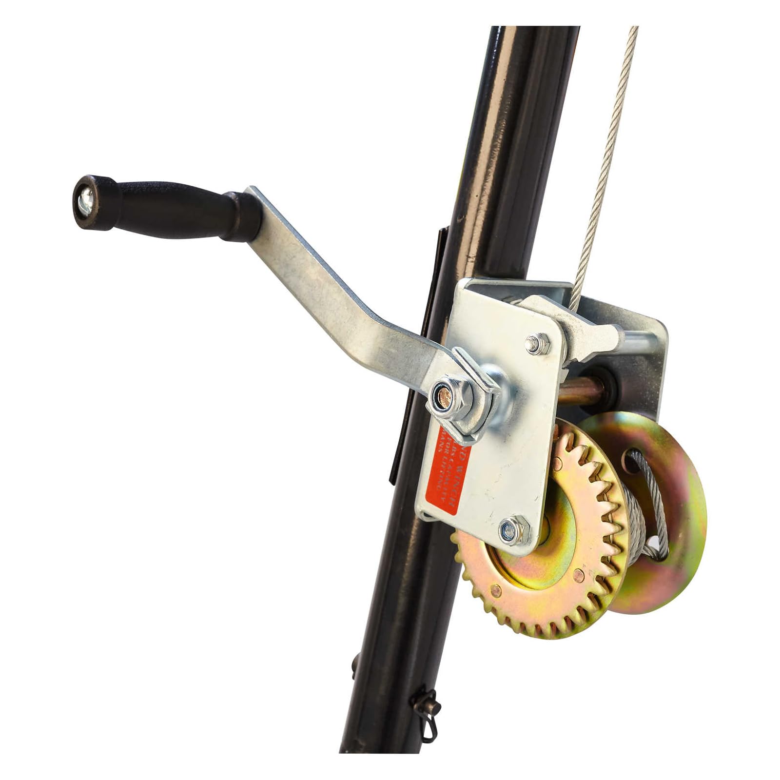 Hme Tri-Pod Black Steel Game Hunting Hoist | Economical & Convenient Support Stand | Up To 300 Lb. Capacity, 98'' Lift Height