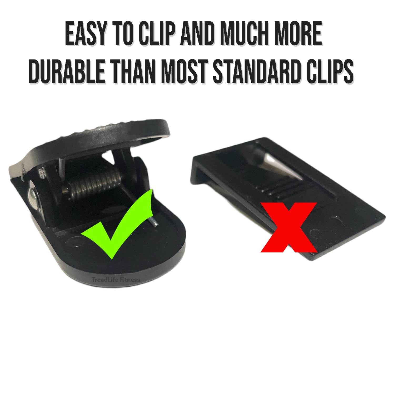 Universal Treadmill Key Replacement Clip With Cord & Key Attachment Ring | Spring Loaded, Heavy Duty