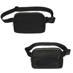 Vorolo 2 Pack Fanny Pack Crossbody Bag For Women And Men Belt Bag Gift For Women Bum Bag With Adjustable Strap For Sports Black+