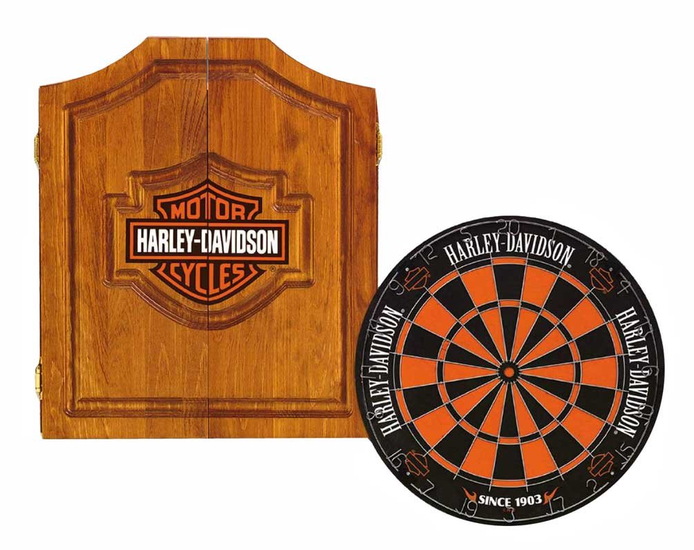 Harley-Davidson? 61995 Bar And Shield Dartboard Cabinet Kit
