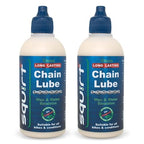 Squirt Chain Lube For Bikes 2 Pack (4 Oz) - Long-Lasting Lube For All Bike Chains - All-Weather Dry Chain Lube - Bike Lubricant