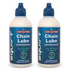 Squirt Chain Lube For Bikes 2 Pack (4 Oz) - Long-Lasting Lube For All Bike Chains - All-Weather Dry Chain Lube - Bike Lubricant 