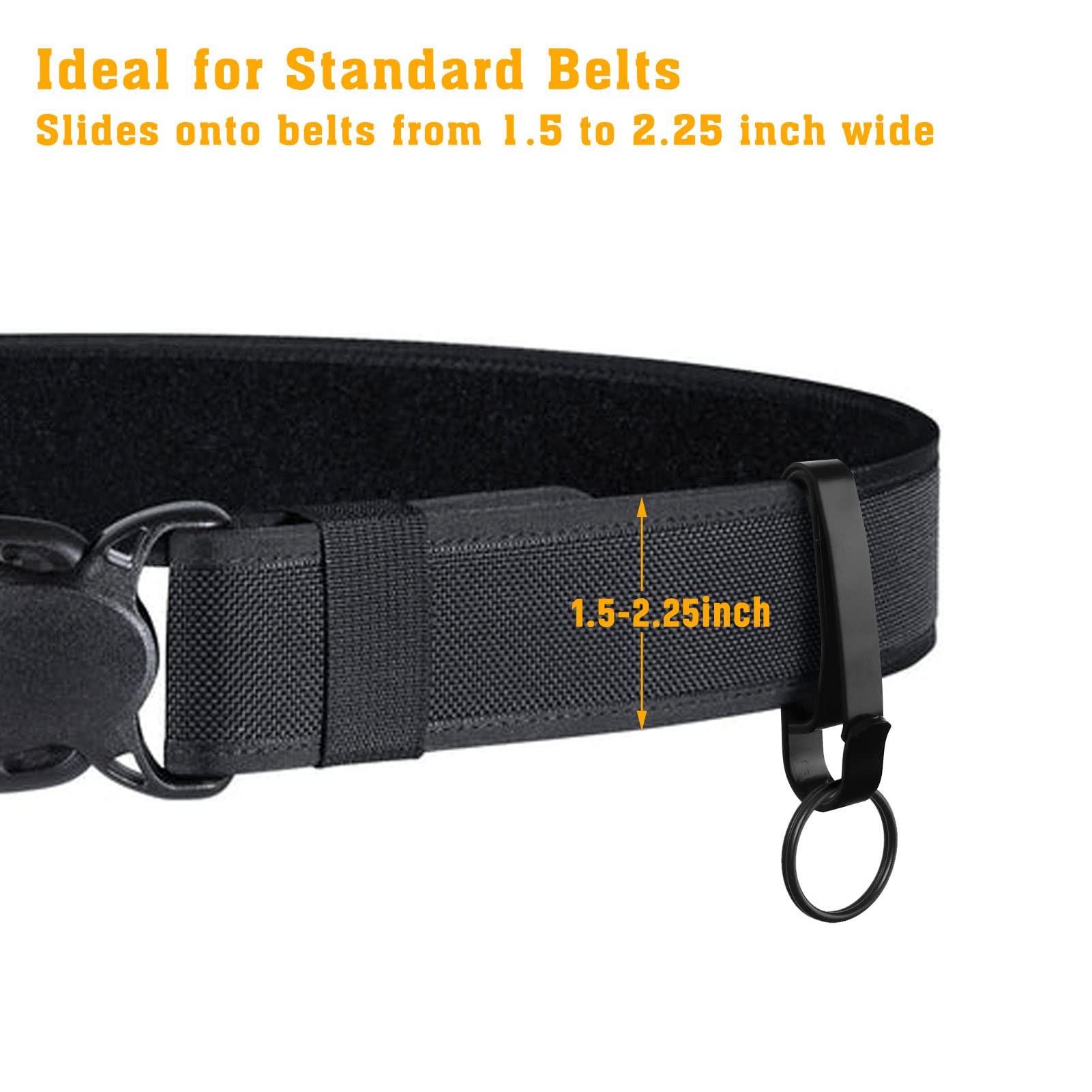 Jotovo Tactical Stealth Key Ring Holder Special For Police And Fire Agencies Duty Belt, Double Side Quick Release Key Holder Wit