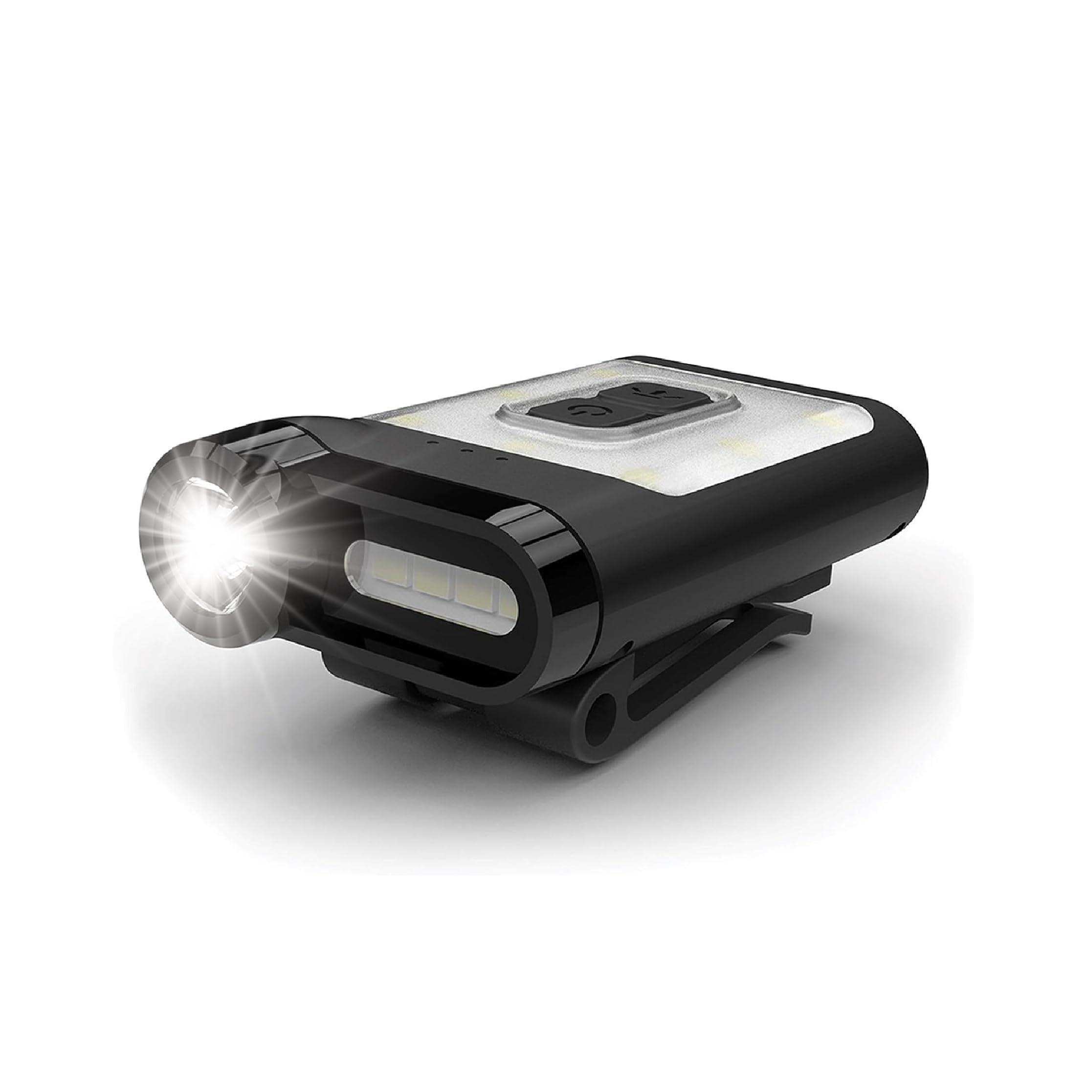 Claymore Capon 65A+ Black Ultra-Light Clip-On Cap Light - USB-C Rechargeable 230LM LED Compact Headlamp | 3 Modes IP54 Water-Res