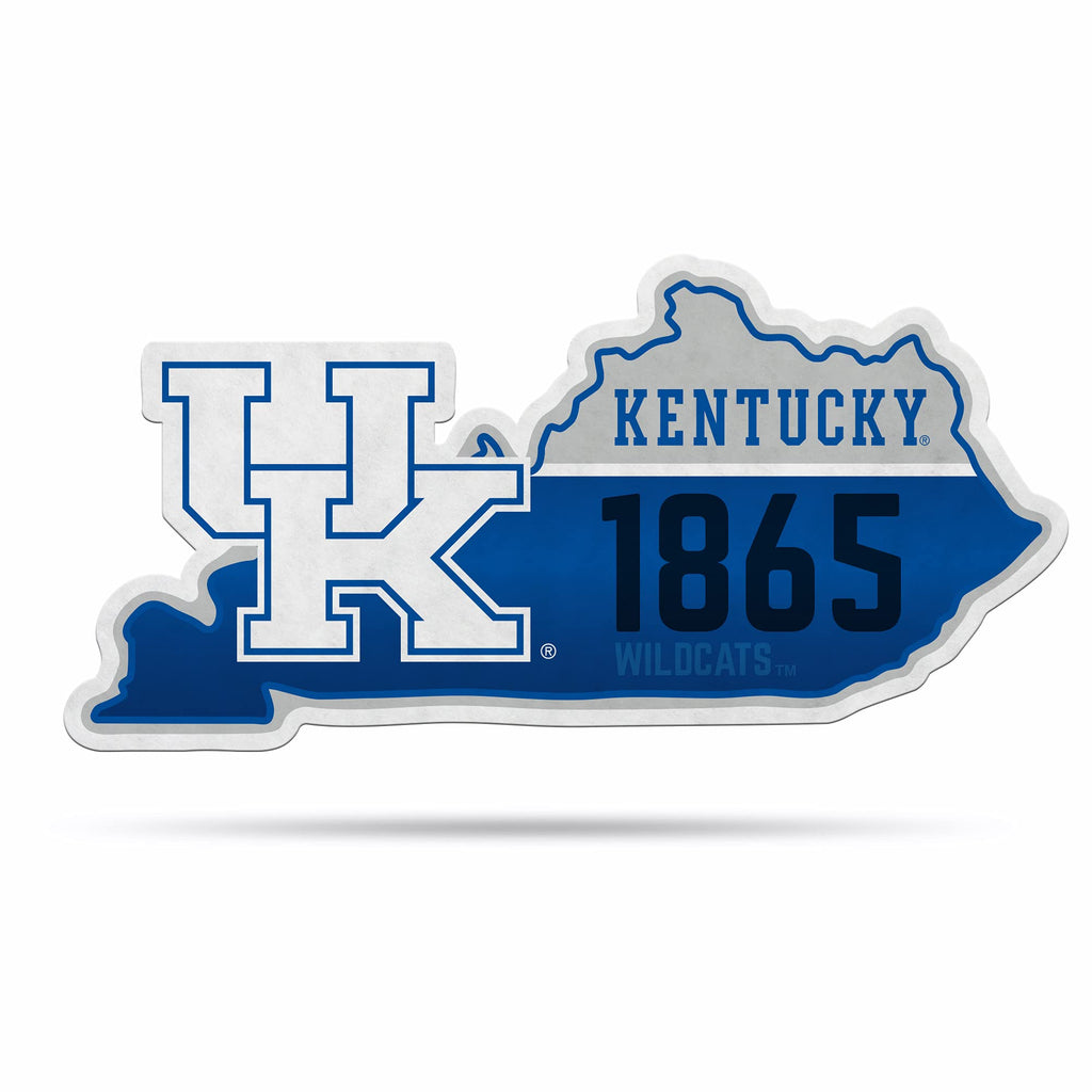 Rico Industries Ncaa Kentucky Wildcats State Shape Shape Cut Pennant - Home And Living Room D  Cor - Soft Felt Ez To Hang