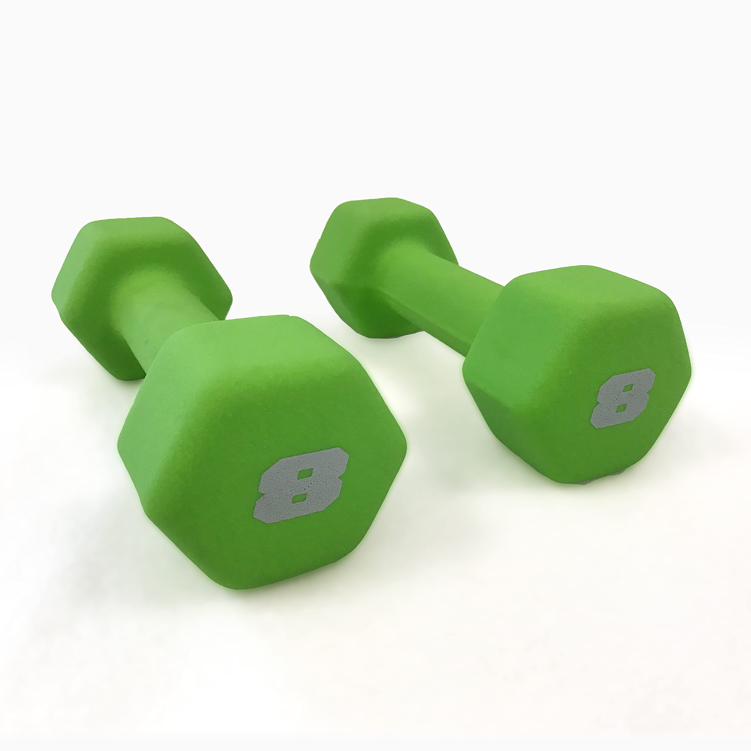 Cap Barbell Neoprene Dumbbell Weights, 8 Lb Pair, Shamrock