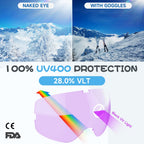 RIOROO Kids Ski Goggles, Toddler Snowboard Goggles For Boys Girls Aged 3-14, 100% UV Protection OTG Ski Goggles
