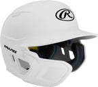 Rawlings Mach 1-Tone Right Batting Helmet W/ Adjustable Face Guard Left Handed Adjustable, Jr, White