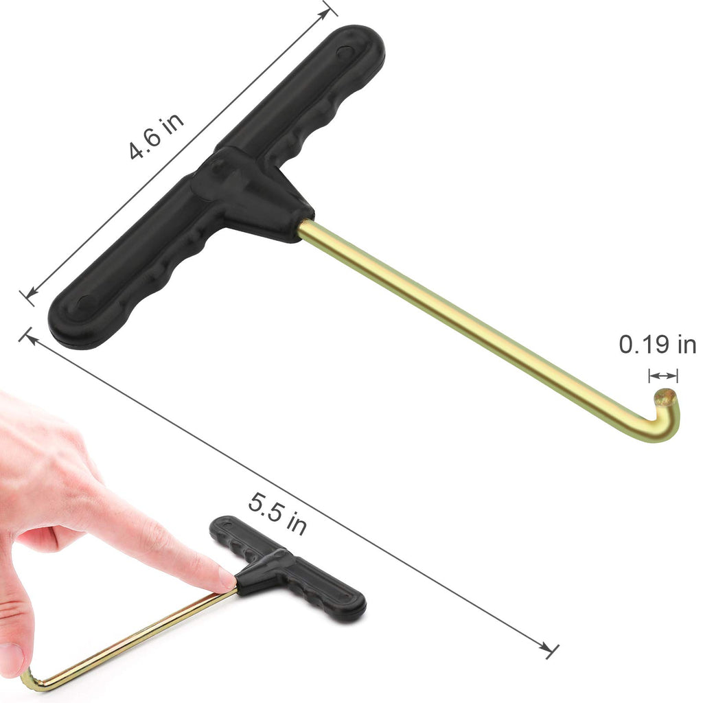 Marvelity 3 Pcs Trampoline Spring Pull Tool Kit, Trampoline Parts T-Hook Puller, Trampoline Accessories Spring Pull T-Shape Hook