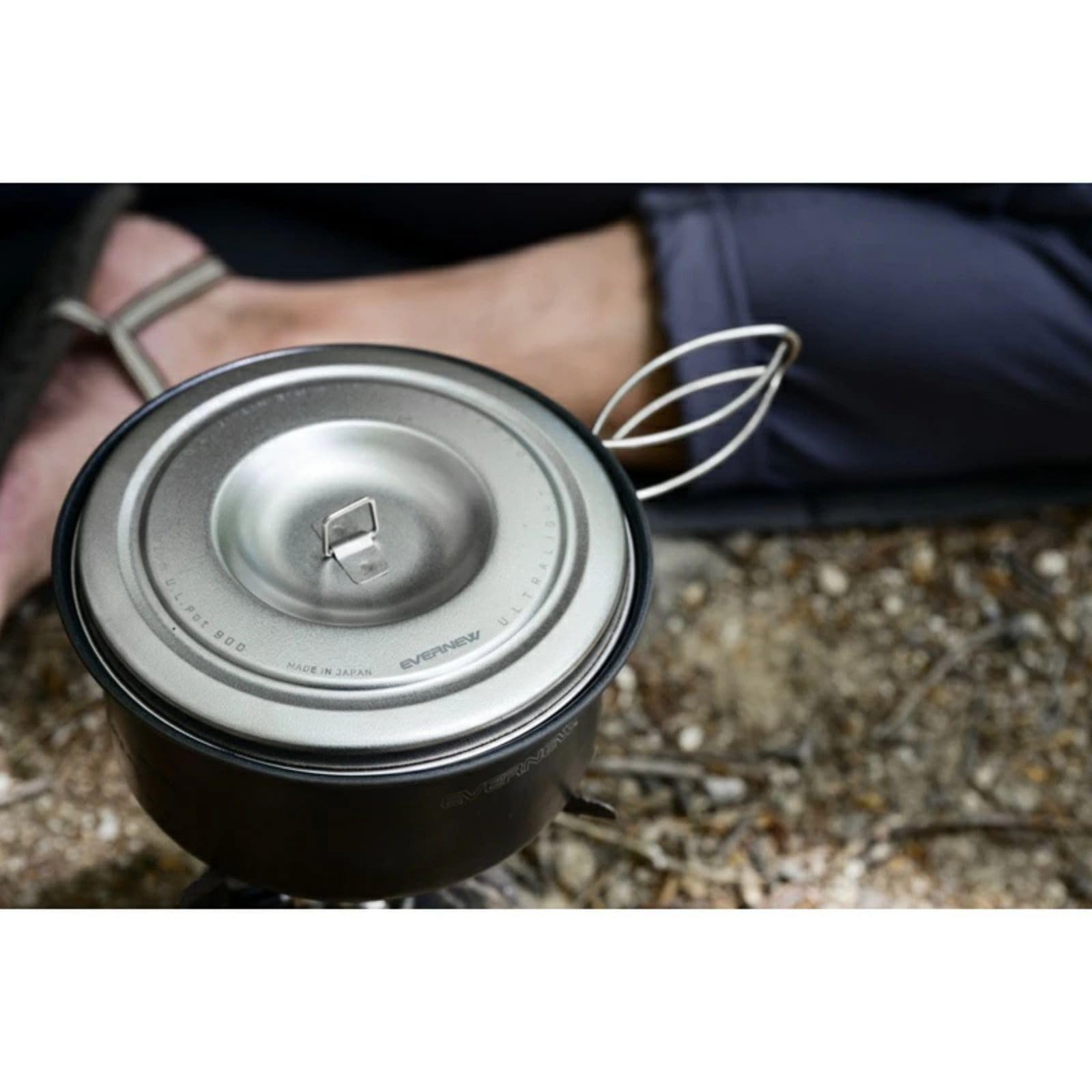 Evernew Ultralight Aluminum Non-Stick Pot, 740Ml Lid
