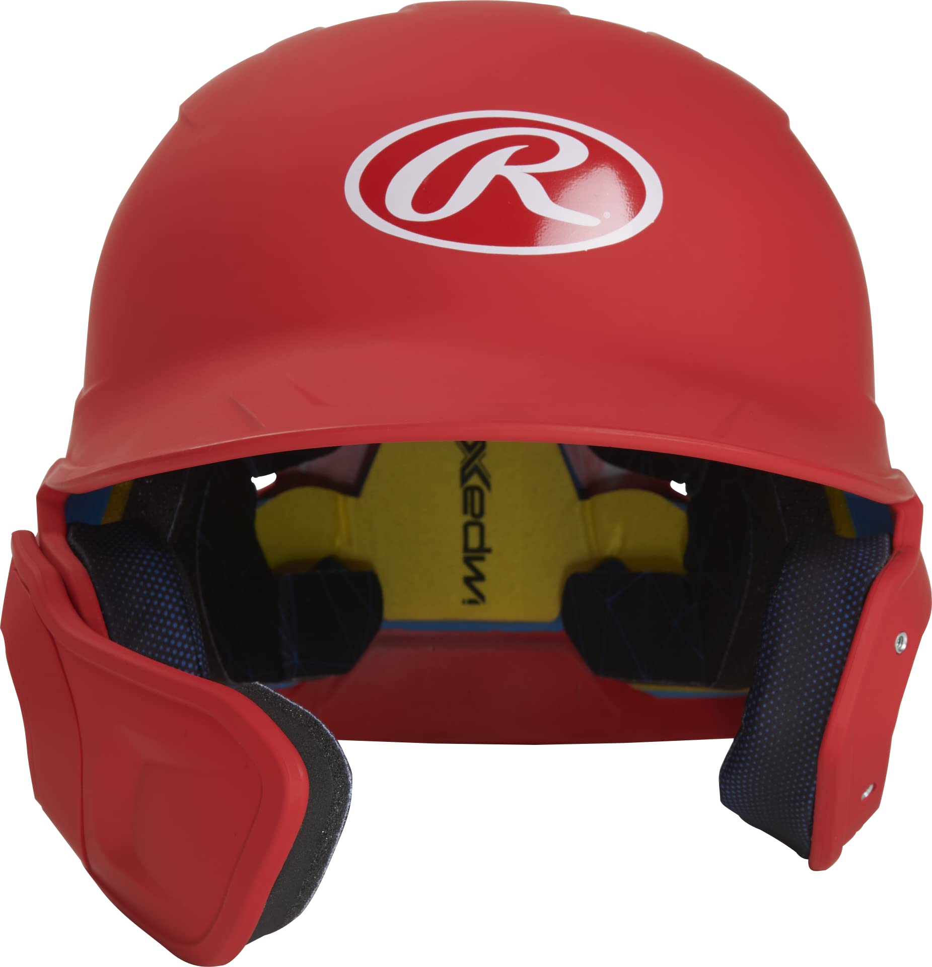 Rawlings 2022 Mach 1-Tone Matte Baseball Batting Helmet W/Lhb Adjext, Senior, Matte Scarlet